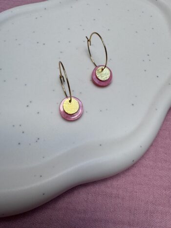 Acetate Ohrringe, Koralle Ohrringe, Edelstahl Creolen, Paar Ohrringe, Unikate, Statement Ohrringe, Handgemacht, Geschenk, Coral