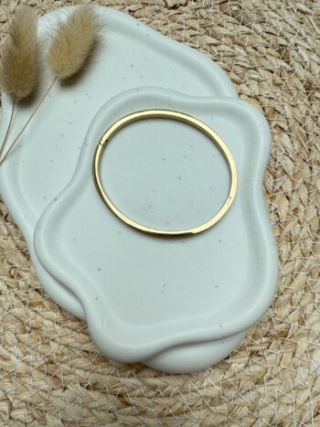 Goldener Armreif Edelstahl Wasserfest | Minimalistische Armspange Vergoldet | Zeitloser Schmuck Elegant | Geschenk für Sie | Armband
