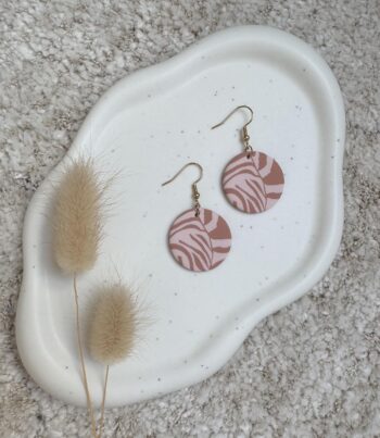 Handgemachte Polymer Clay Ohrringe – Edelstahl | leichte Boho Ohrringe | nickelfrei & modern | Statement Schmuck Geschenk für Frauen