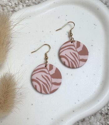 Handgemachte Polymer Clay Ohrringe – Edelstahl | leichte Boho Ohrringe | nickelfrei & modern | Statement Schmuck Geschenk für Frauen