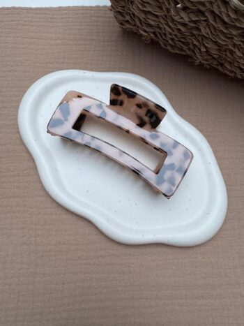 Tortoise Haarklammer Beige • Hair Clamp Acrylic • Große Haar Klammer Damen • Neutral Claw Clip • Haarschmuck Frauen • Geschenk für Sie